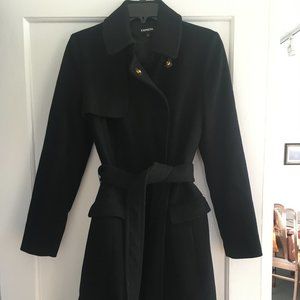 Express Belted Wool Blend Coat Sz Small
